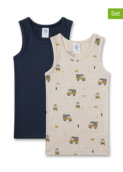 Sanetta Podkoszulki (2 szt.) w kolorze beżowo-granatowym ze sklepu Limango Polska w kategorii Podkoszulki dziecięce - zdjęcie 185692635