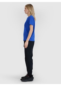 Damski t-shirt z nadrukiem oversize 4F 4FWSS25TTSHF2238 - niebieski ze sklepu Sportstylestory.com w kategorii Bluzki damskie - zdjęcie 185693799