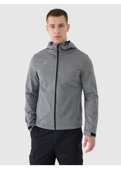 Męska kurtka wiatroodporna softshell 4F NOSH4-SFM001B - szara ze sklepu Sportstylestory.com w kategorii Kurtki męskie - zdjęcie 185694058
