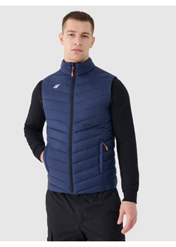 Męski bezrękawnik puchowy 4F NOSH4-KUMP001B - granatowy ze sklepu Sportstylestory.com w kategorii Kamizelki męskie - zdjęcie 185694077
