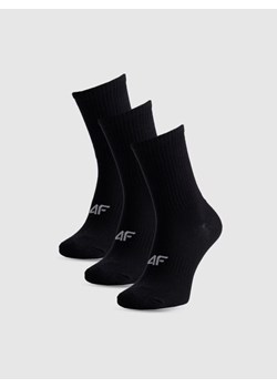 Damskie skarpetki za kostkę (3-pack) 4F 4FWMM00USOCF474 - czarne ze sklepu Sportstylestory.com w kategorii Skarpetki damskie - zdjęcie 185694177