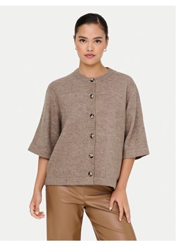 ONLY Kardigan Camilla 15348772 Brązowy Regular Fit ze sklepu MODIVO w kategorii Swetry damskie - zdjęcie 185695096