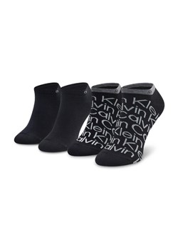 Zestaw 2 par niskich skarpet unisex Calvin Klein 701218714 Czarny ze sklepu eobuwie.pl w kategorii Skarpetki damskie - zdjęcie 185697326