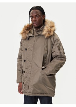 HUGO Parka Makaro2541 50546236 Beżowy Regular Fit ze sklepu MODIVO w kategorii Parki męskie - zdjęcie 185698255