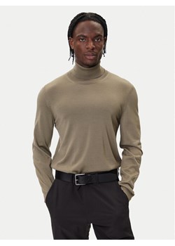 BOSS Golf Musso-P 50468262 Brązowy Slim Fit ze sklepu MODIVO w kategorii Swetry męskie - zdjęcie 185698278