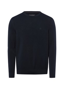 Marc O'Polo Męski sweter z dzianiny Mężczyźni Bawełna granatowy jednolity ze sklepu vangraaf w kategorii Swetry męskie - zdjęcie 185699338