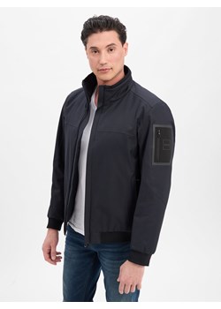 BOSS Green Męska kurtka funkcjonalna - Hexatech Bomber Mężczyźni Sztuczne włókno granatowy jednolity ze sklepu vangraaf w kategorii Bluzy męskie - zdjęcie 185699369