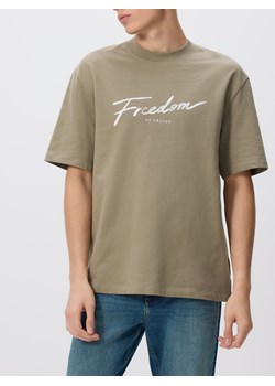 Reserved - T-shirt comfort z nadrukiem - jasnozielony ze sklepu Reserved w kategorii T-shirty męskie - zdjęcie 185699857