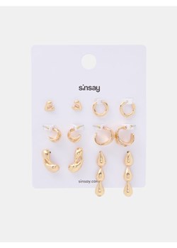 Sinsay - Kolczyki 6 pack - złoty - id: 506FI-GLD - marki Sinsay - 185702206 Sinsay - Kolczyki 6 pack - złoty ze sklepu Sinsay w kategorii Kolczyki - zdjęcie 185702206