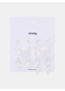 Sinsay - Kolczyki 6 pack - srebrny ze sklepu Sinsay w kategorii Kolczyki - zdjęcie 185702207