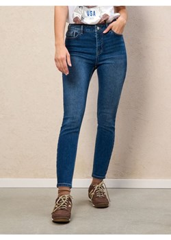Sinsay - Spodnie jeansowe skinny - granatowy ze sklepu Sinsay w kategorii Jeansy damskie - zdjęcie 185702419