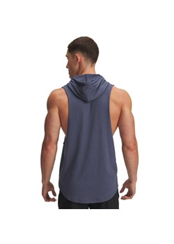 Męski top treningowy z kapturem Under Armour Project Rock Q3PO SL Hoodie - szary ze sklepu Sportstylestory.com w kategorii Bluzy męskie - zdjęcie 185704255