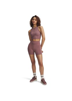 Damskie spodenki treningowe Under Armour Project Rock Middie Short - różowe ze sklepu Sportstylestory.com w kategorii Szorty - zdjęcie 185704277