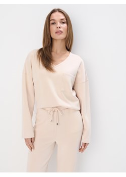 Mohito - Bluza z dodatkiem modalu - beżowy ze sklepu Mohito w kategorii Bluzy damskie - zdjęcie 185705235