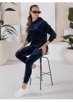 Granatowy damski komplet welurowy SO COMFY Dstreet AY0884 ze sklepu DSTREET.PL w kategorii Dresy damskie - zdjęcie 185705935