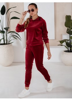 Bordowy damski komplet welurowy SO COMFY Dstreet AY0887 - id: 48222 - marki Dstreet - 185705945 Bordowy damski komplet welurowy SO COMFY Dstreet AY0887 ze sklepu DSTREET.PL w kategorii Dresy damskie - zdjęcie 185705945