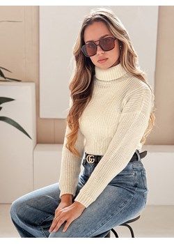 Sweter damski TRIXA ecru Dstreet MY1213 ze sklepu DSTREET.PL w kategorii Swetry damskie - zdjęcie 185705947