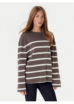 Tommy Hilfiger Bluzka Gold Button WW0WW45760 Brązowy Relaxed Fit ze sklepu MODIVO w kategorii Bluzki damskie - zdjęcie 185706838