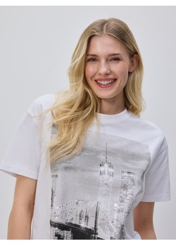 Reserved - T-shirt z nadrukami - biały ze sklepu Reserved w kategorii Bluzki damskie - zdjęcie 185707727