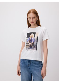 Reserved - T-shirt Brigitte Bardot - biały ze sklepu Reserved w kategorii Bluzki damskie - zdjęcie 185707746