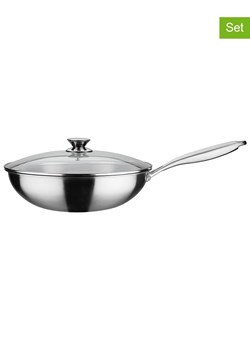 GSW 2-częściowy zestaw &quot;Inoxxa&quot; w kolorze srebrnym - Ø 32 cm ze sklepu Limango Polska w kategorii Garnki - zdjęcie 185711905