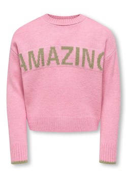 KIDS ONLY Sweter &quot;Amour&quot; w kolorze beżowo-jasnoróżowym ze sklepu Limango Polska w kategorii Swetry dziewczęce - zdjęcie 185712607