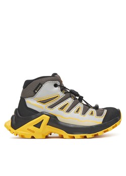 Trekkingi Salomon X Ultra Mid Gore-Tex L47746000 Szary ze sklepu eobuwie.pl w kategorii Buty trekkingowe damskie - zdjęcie 185712679