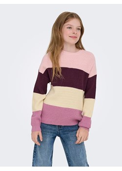 KIDS ONLY Sweter "Sandy" w kolorze fioletowo-jasnoróżowo-kremowym - id: 17565655 - marki Kids ONLY - 185713616 KIDS ONLY Sweter "Sandy" w kolorze fioletowo-jasnoróżowo-kremowym ze sklepu Limango Polska w kategorii Swetry dziewczęce - zdjęcie 185713616