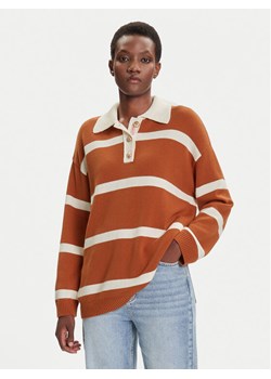 Gant Sweter 4805341 Brązowy Relaxed Fit ze sklepu MODIVO w kategorii Swetry damskie - zdjęcie 185713755