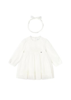 Mayoral Sukienka elegancka 2902 Écru Regular Fit ze sklepu MODIVO w kategorii Sukienki dziewczęce - zdjęcie 185713898