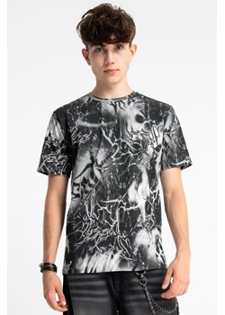Czarny t-shirt z nadrukiem na całości, rozmiar - 140, kolor - czarny ze sklepu REPORTER w kategorii T-shirty chłopięce - zdjęcie 185715027
