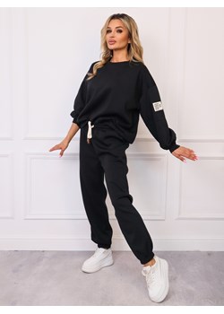 KOMPLET DRESOWY MASEŁKO BLUZA + SPODNIE- CZARNY ze sklepu olika.com.pl w kategorii Dresy damskie - zdjęcie 185715136