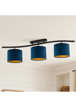 Potrójna lampa sufitowa z regulacją CARTAGENA VELUR z welurowymi abażurami ze sklepu Lysne w kategorii Lampy sufitowe - zdjęcie 185715715