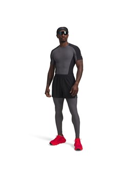 Męskie legginsy treningowe Under Armour UA Halo Bonded Auxetic Leggin - szare ze sklepu Sportstylestory.com w kategorii Bielizna termoaktywna męska - zdjęcie 185716418