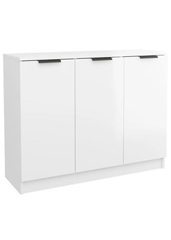 Minimalistyczna komoda w kolorze biały połysk - Garora ze sklepu Edinos.pl w kategorii Komody - zdjęcie 185717219