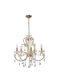 Złota lampa wisząca w stylu glamour - K162-Fonti ze sklepu Edinos.pl w kategorii Lampy wiszące - zdjęcie 185717578