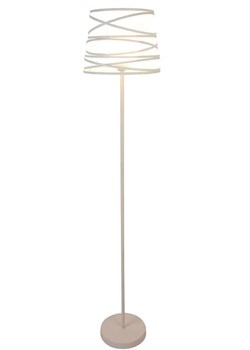 Biała metalowa lampa podłogowa - T001 - Masha ze sklepu Edinos.pl w kategorii Lampy podłogowe - zdjęcie 185718178