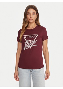 Guess T-Shirt W5YI40 I3Z14 Czerwony Regular Fit ze sklepu MODIVO w kategorii Bluzki damskie - zdjęcie 185719859