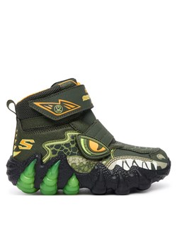 Skechers Śniegowce Skech-O-Saurus Lights 2.0 400122L OLV Khaki ze sklepu MODIVO w kategorii Buty zimowe dziecięce - zdjęcie 185719869
