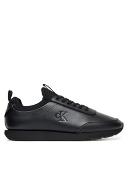 Calvin Klein Sneakersy Retro Runner Sock Laceup Lth YM0YM01362 Czarny ze sklepu MODIVO w kategorii Buty sportowe męskie - zdjęcie 185719907
