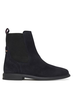 Tommy Hilfiger Sztyblety Flag Boot FW0FW08780 Granatowy ze sklepu MODIVO w kategorii Botki - zdjęcie 185719957