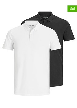 Jack &amp; Jones Koszulki polo (2 szt.) &quot;Jjebasic&quot; w kolorze biało-czarnym ze sklepu Limango Polska w kategorii T-shirty męskie - zdjęcie 185721437