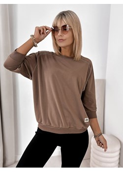 bluzka constance brązowa one size ze sklepu UBRA w kategorii Bluzki damskie - zdjęcie 185721569