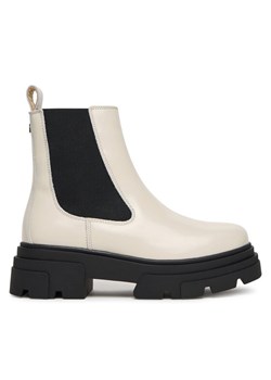 Sztyblety Tommy Hilfiger Shiny FW0FW09042 Beżowy ze sklepu eobuwie.pl w kategorii Botki - zdjęcie 185723019