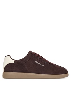 Sneakersy Calvin Klein Low Cupsole Laceup Su HM0HM01946 Bordowy ze sklepu eobuwie.pl w kategorii Buty sportowe męskie - zdjęcie 185723027