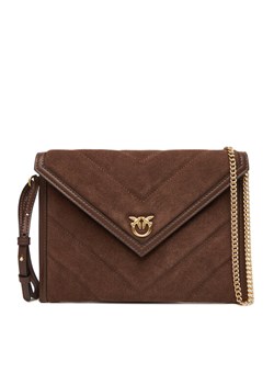 Torebka PINKO Flat Purse Handle AI 25-26 PCPL 104820 A2JH Brązowy ze sklepu eobuwie.pl w kategorii Kopertówki - zdjęcie 185725558