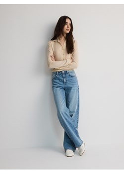 Reserved - Jeansy wide leg - niebieski ze sklepu Reserved w kategorii Jeansy damskie - zdjęcie 185726257