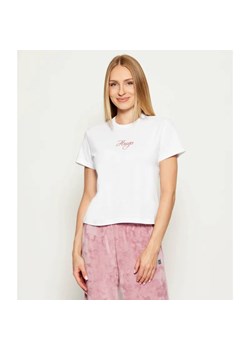 HUGO T-shirt Destrel_3 | Regular Fit ze sklepu Gomez Fashion Store w kategorii Bluzki damskie - zdjęcie 185726629