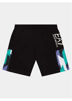 EA7 Emporio Armani Szorty plażowe 3DBS59 BJ05Z 1200 Czarny Regular Fit ze sklepu MODIVO w kategorii Kąpielówki chłopięce - zdjęcie 185729947