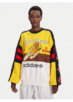 adidas Bluza Archive Cycling JW0147 Żółty Oversize ze sklepu MODIVO w kategorii Bluzy damskie - zdjęcie 185731046